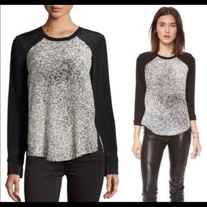 NWT-Rebecca Taylor Silk Woodcut Colorblock Blouse